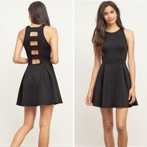 Abercrombie & Fitch Black Scuba Skater Mini Dress Size S